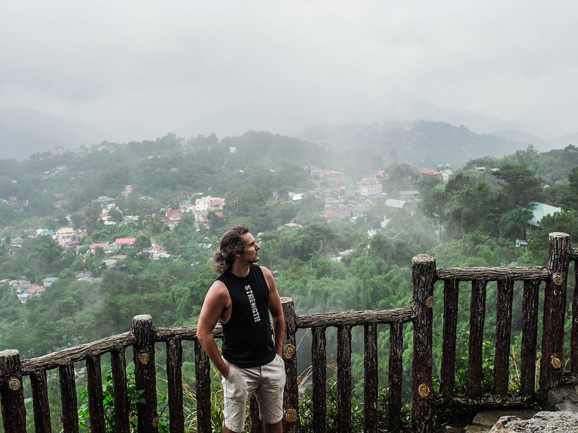 view over the amburayan valley at Mines View Park in baguio city philippines